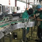 scroll drive and conveyor installation